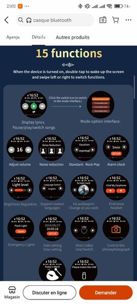 Écouteurs Bluetooth Intelligents