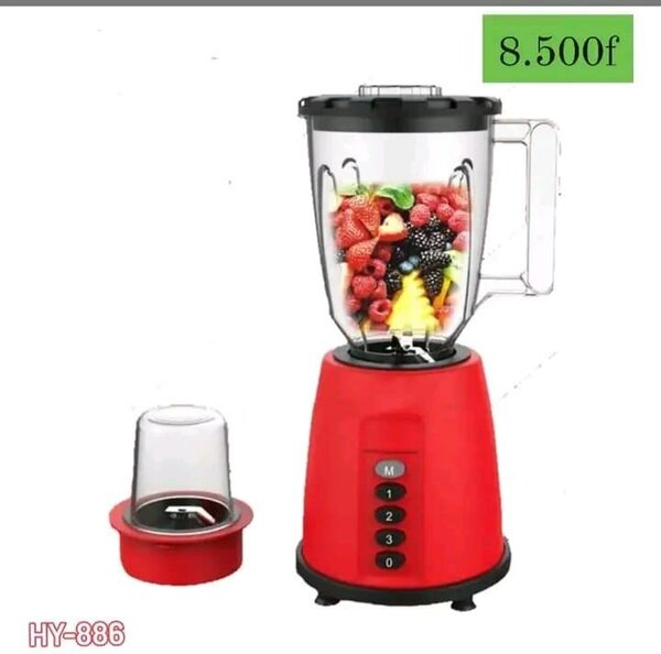 Blender multifonction rouge  Lame en acier inoxydable