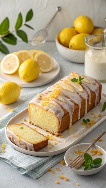 Cake citron glacé moelleux