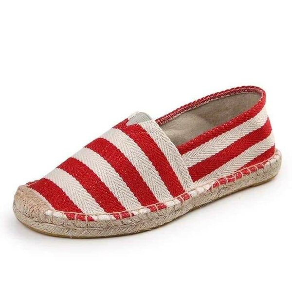 Espadrilles rayées rouges