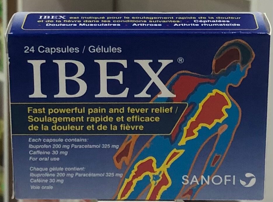 IBEX CAPSULES ( IBUPROFEN, CAFFEINE, PARACETAMOL)