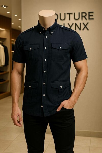 Chemise Homme Élégante Multi-Poche