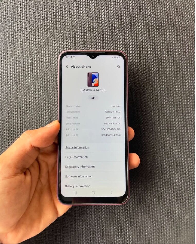 Samsung galaxy A14 5G Dark red 8/128GB