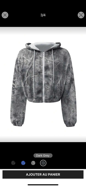 Veste à Capuche Grise Unisexe