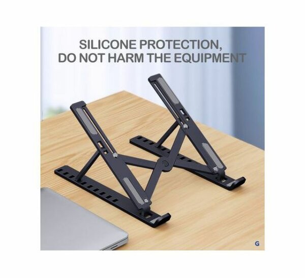 10 steps Plastic Foldable Adjustable Laptop Stand