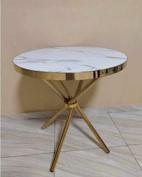 Table d'appoint marbre doré