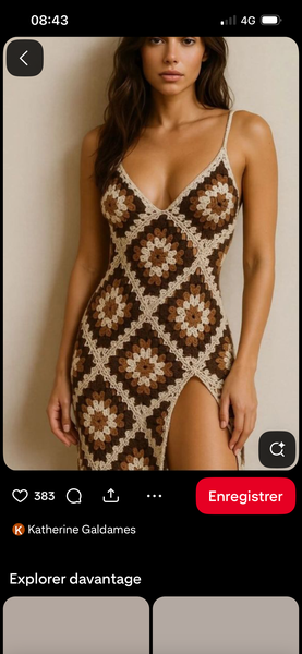 Robe en crochet bohème élégante