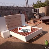 custom made bed with a high base