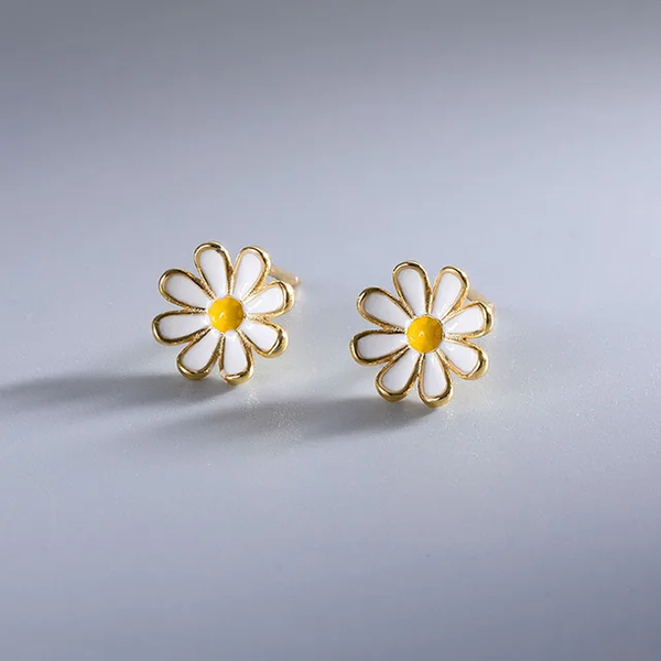 Boucle d'oreille tournesol