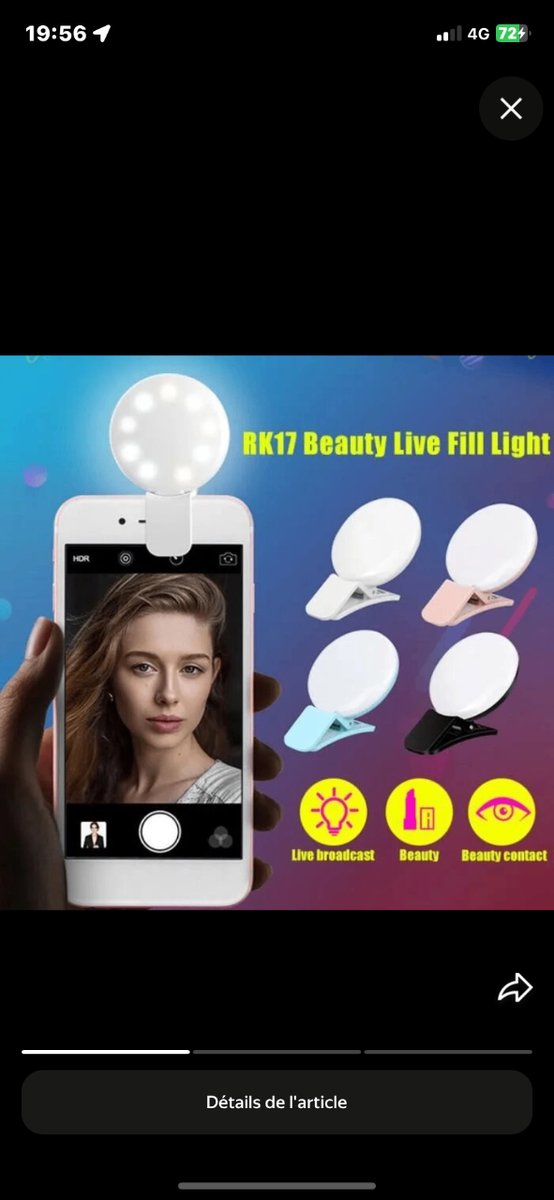 Lampe Selfie RK17 pour Téléphone