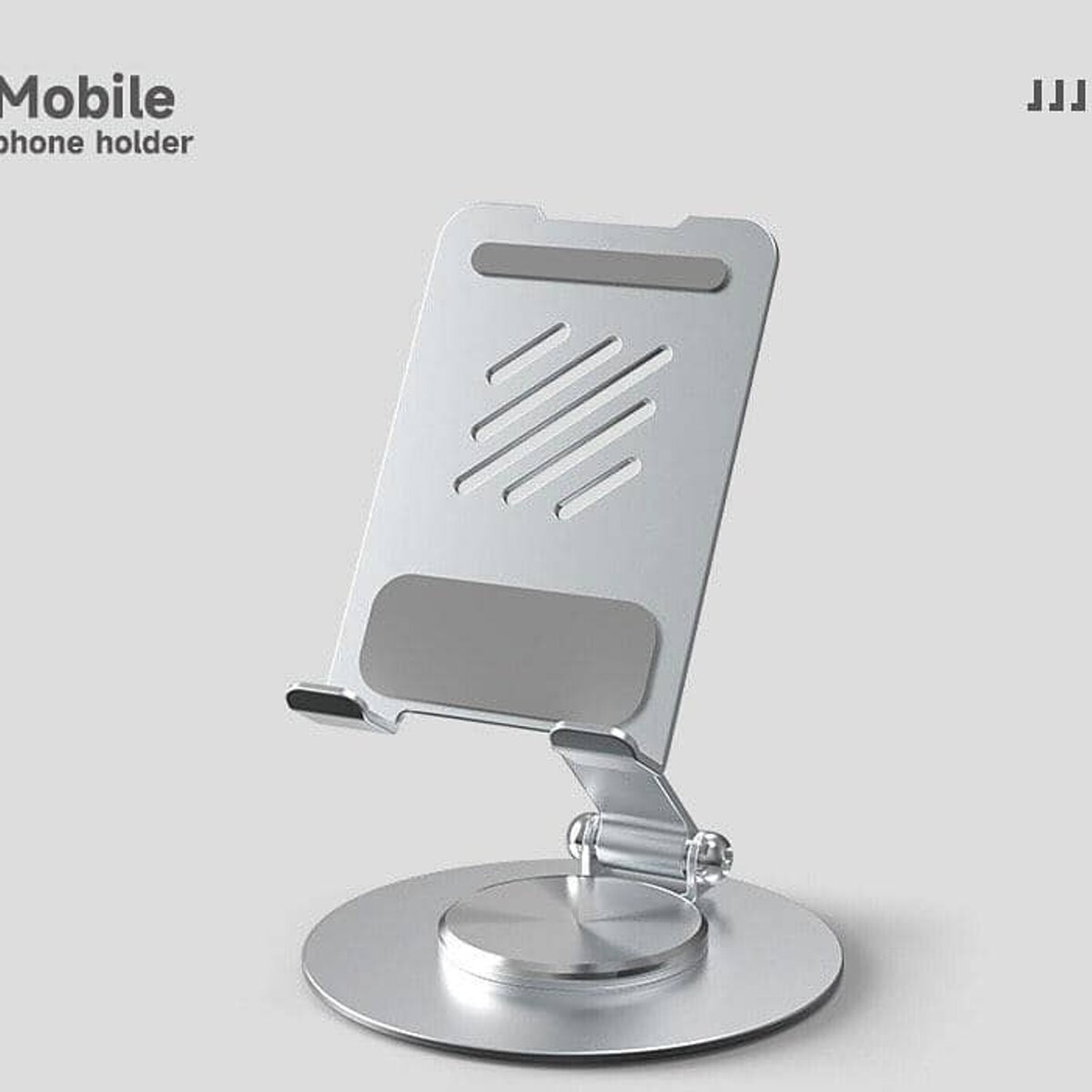 Foldable metalic phone holder