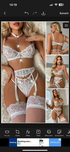 Ensemble lingerie sexy dentelle