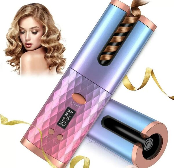 Fer à friser et à boucler en céramique rechargeable et autom