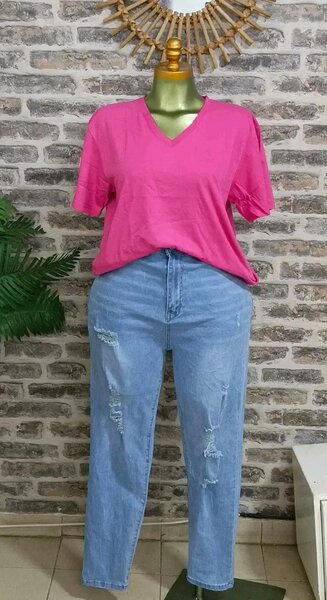 T-shirt rose décontracté