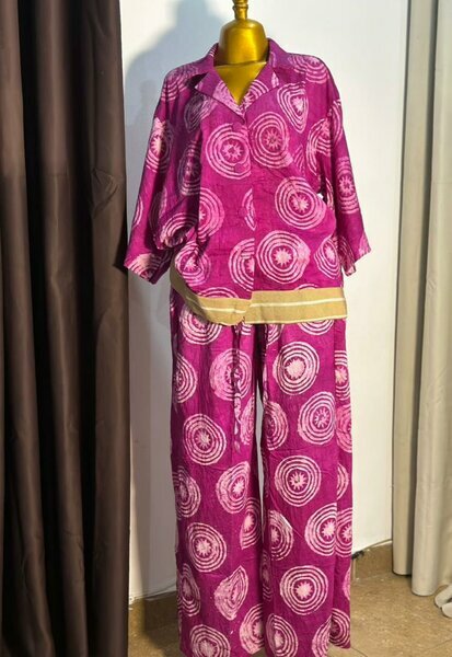 Ensemble femme wax rose cercles