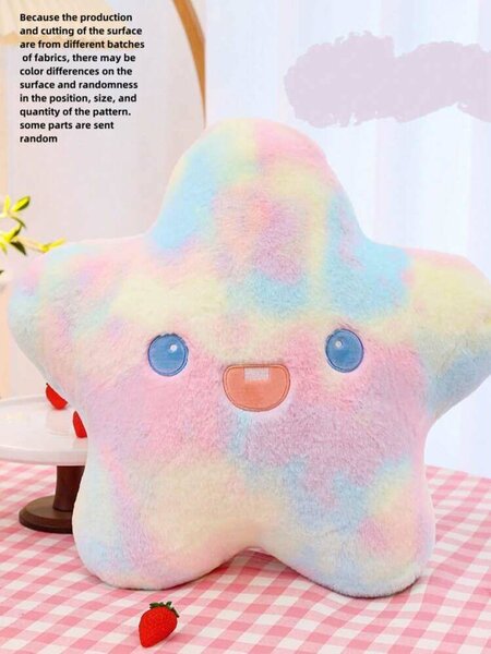 Coussin en peluche arc-en-ciel