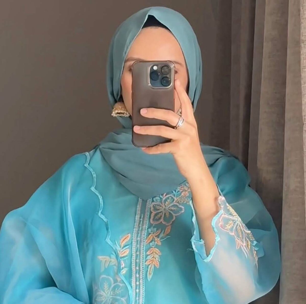 3 Pcs Woman's Stitched Organza with Cut work Shirt And Capri