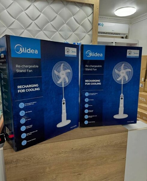 Midea re-chargeable stand fan