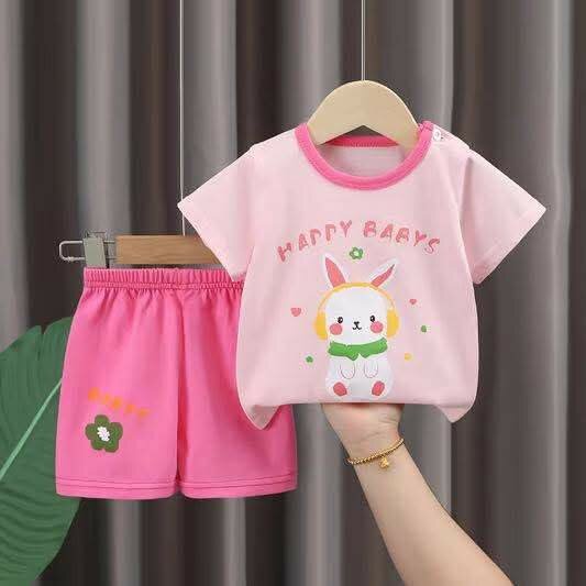 Set pyjama bébé lapin rose