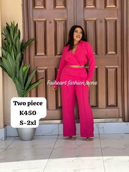 Women's set, long sleeve shirt and trousers pink S-2xl