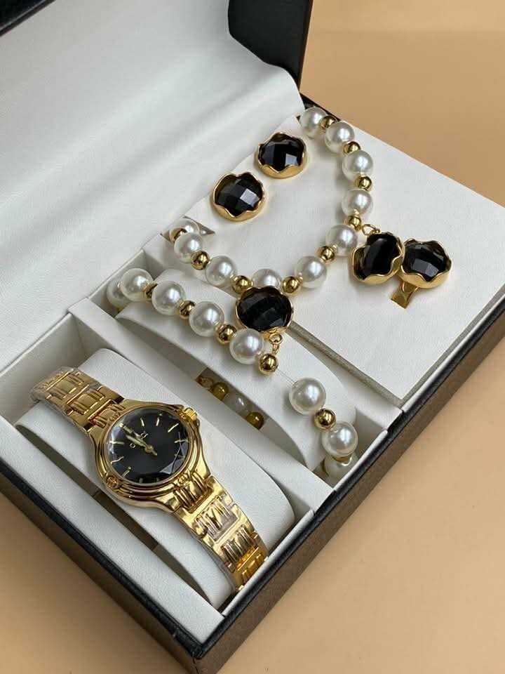 Ensemble Montre et Bijoux Luxueux