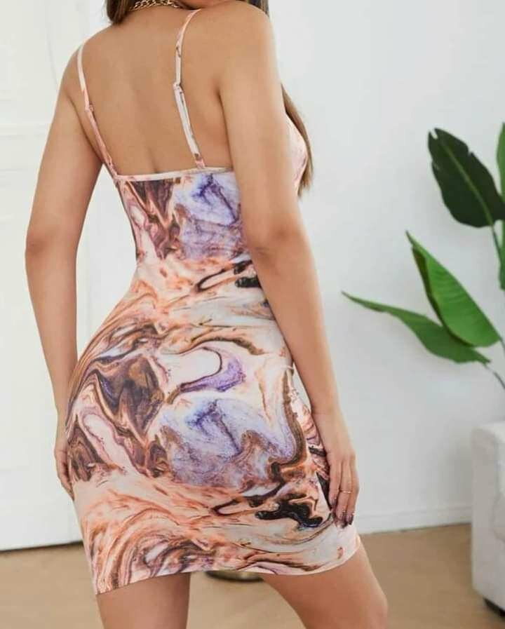 Robe Shein imprimée marbrée