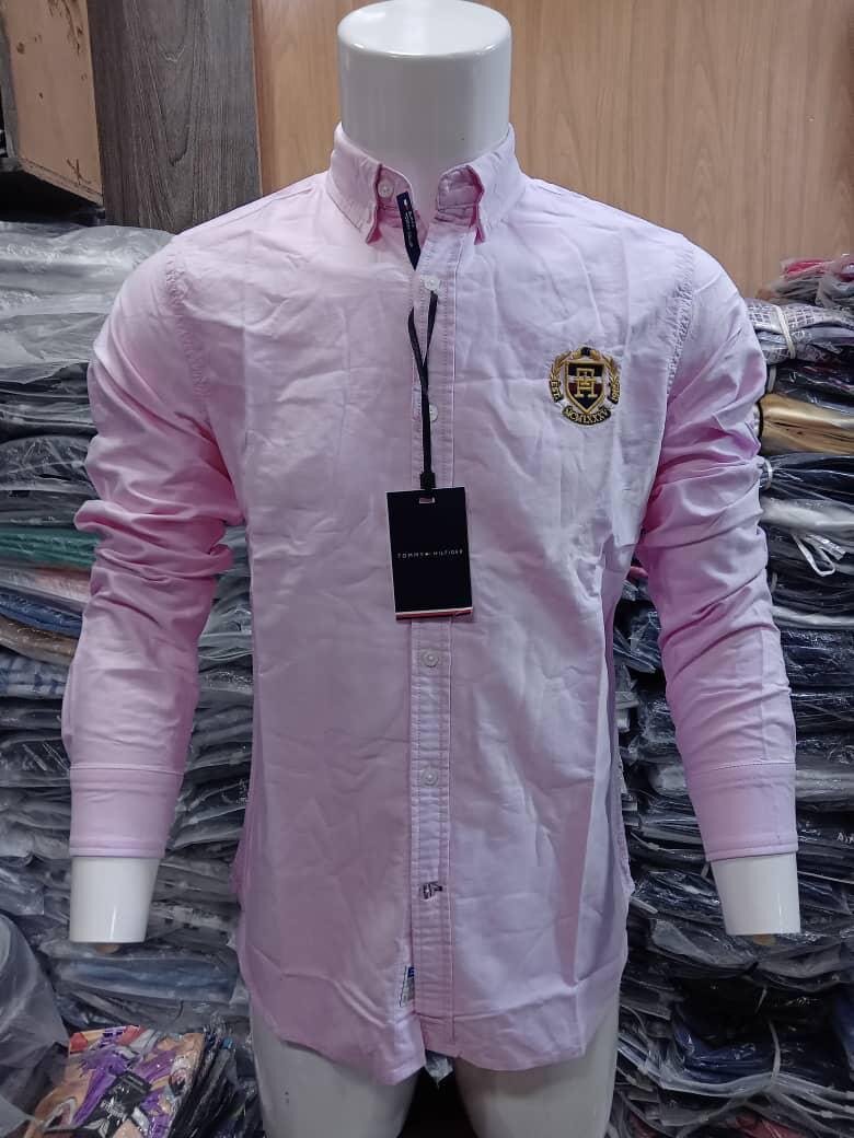 Chemise rose élégante homme