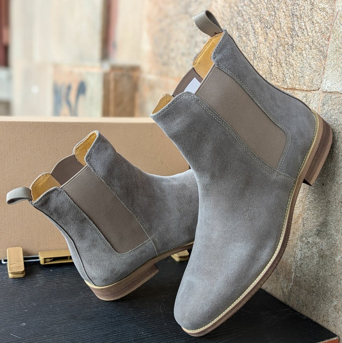 BERLUTI PARIS SUED BOOTS