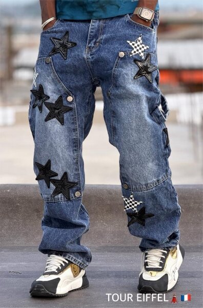 Jean décontracté étoiles