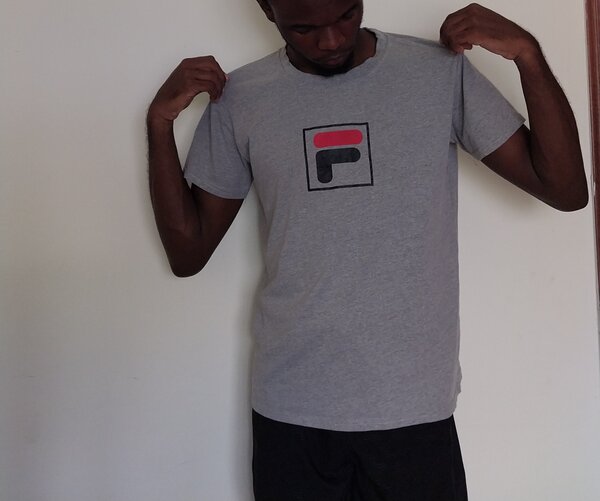 Grey fila t shirt