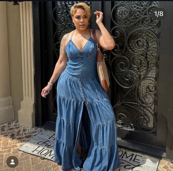 Robe longue en jean élégante