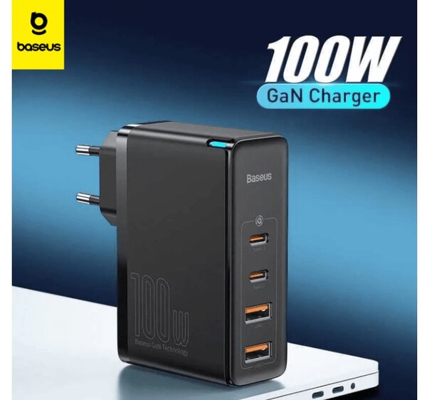 CCGAN2P-L01  CHARGEUR BASEUS GAN2 PRO 100W 2X USB-C + 2X US