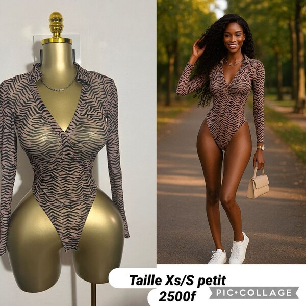 Body à motif animal XS/S