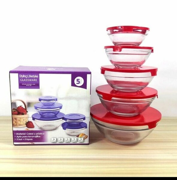 Ensemble de bols en verre empilables