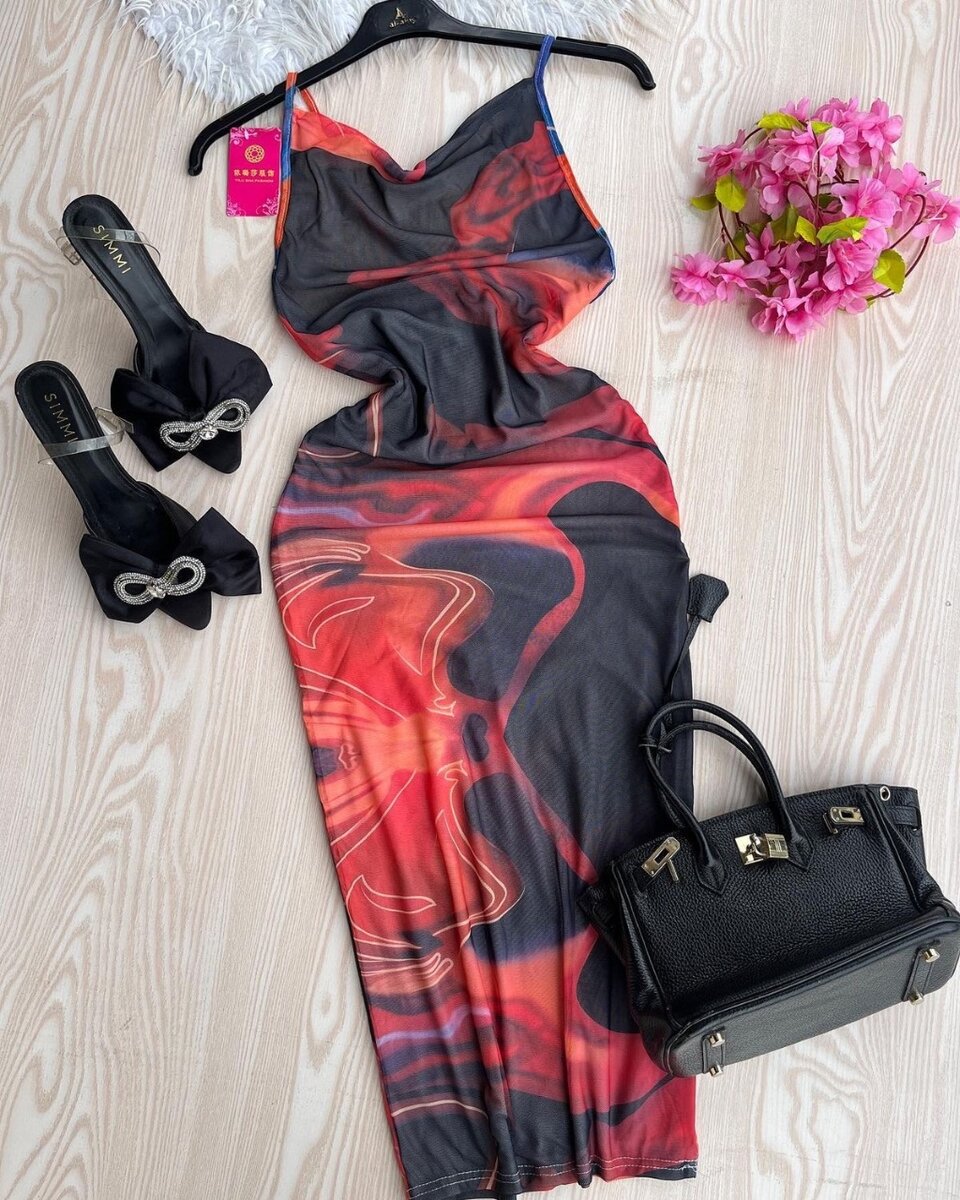 Dress, bag and sandal