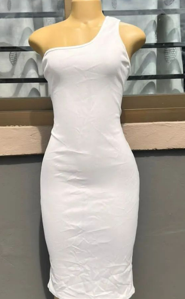 Thick white dress