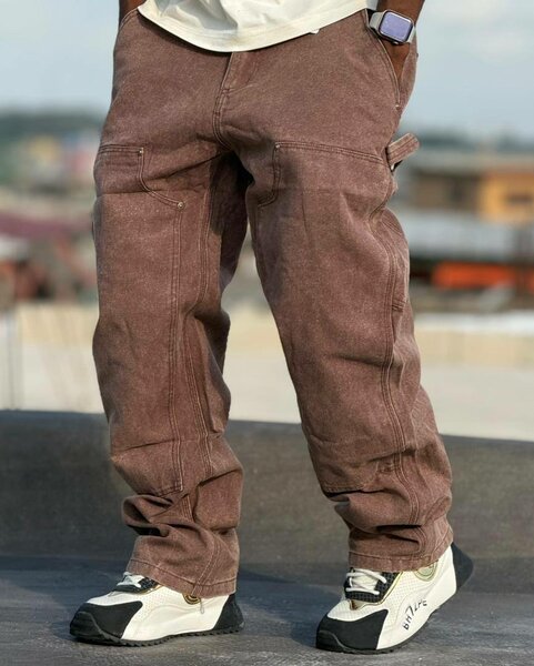 Pantalon cargo marron homme