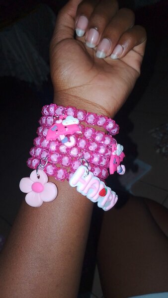 Bracelet rose "Happy"