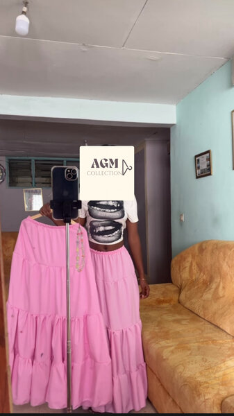 Jupe Longue Rose Bohème