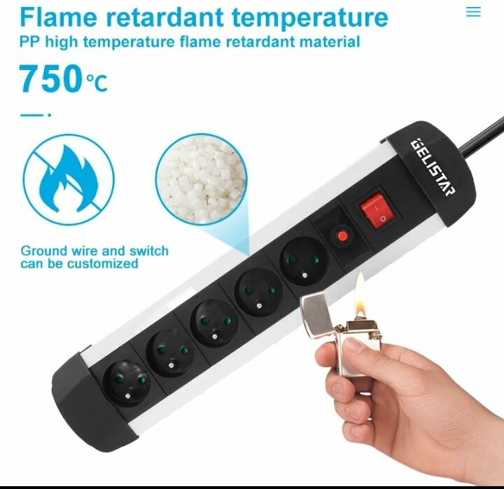 Multiprise isolée ignifuge