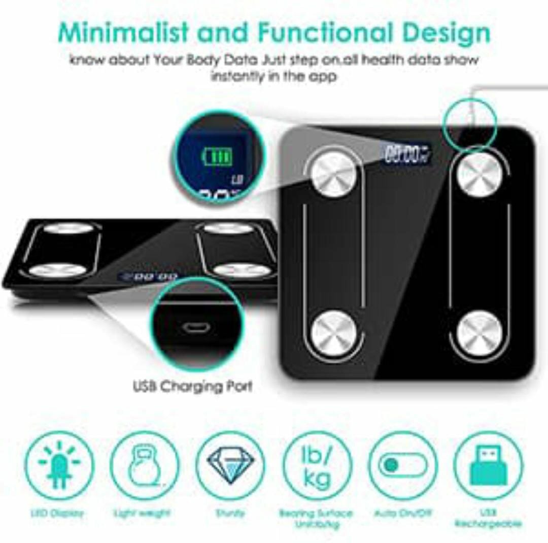 Balance pèse-personne connectée rechargeable