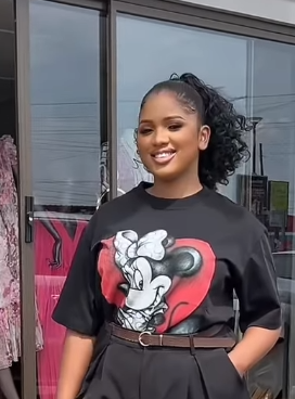 Women's Black Printed T-shirt