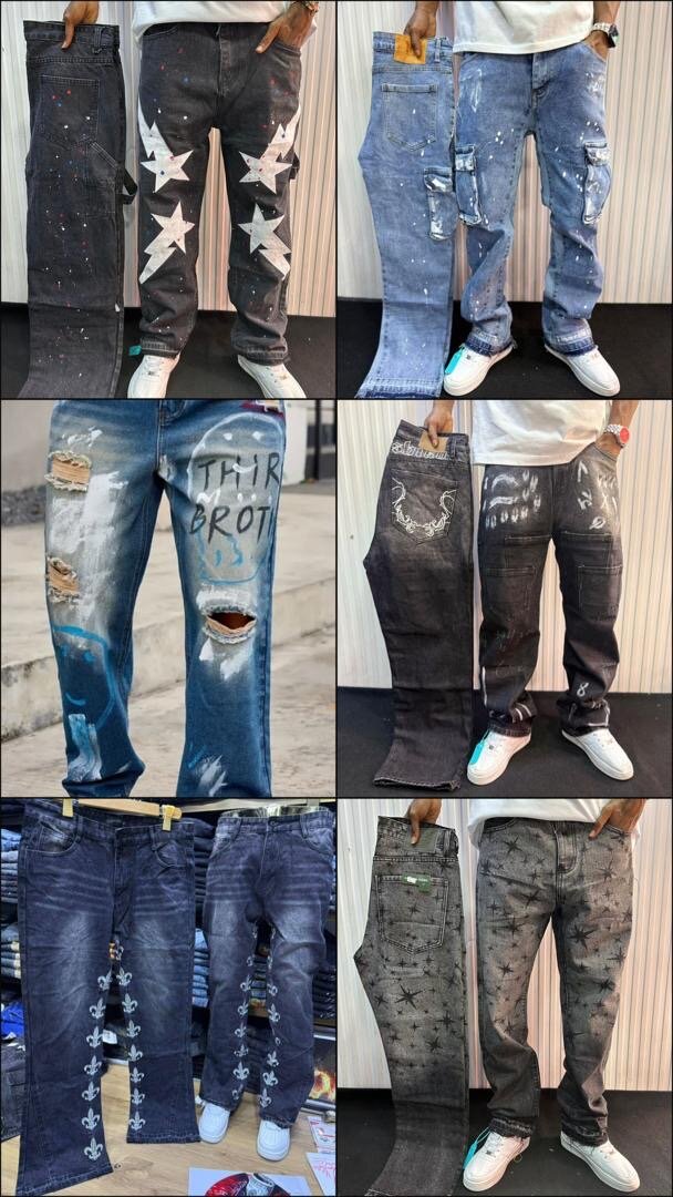 Jeans larges stylés pour hommes