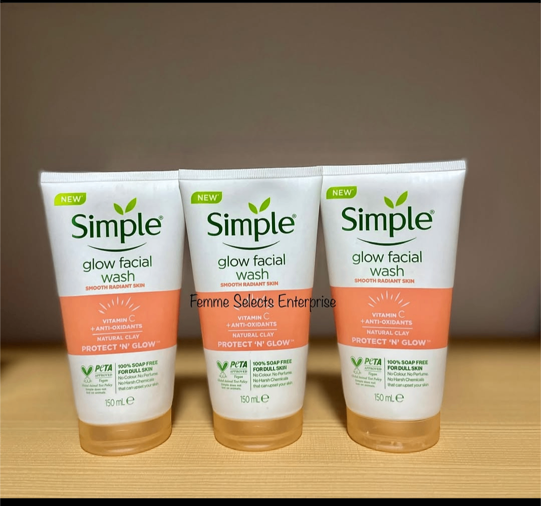 Simple glow facial wash