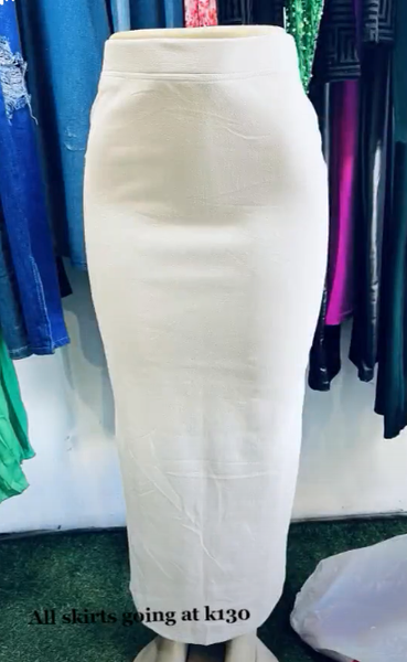 Women's White Long Skirt