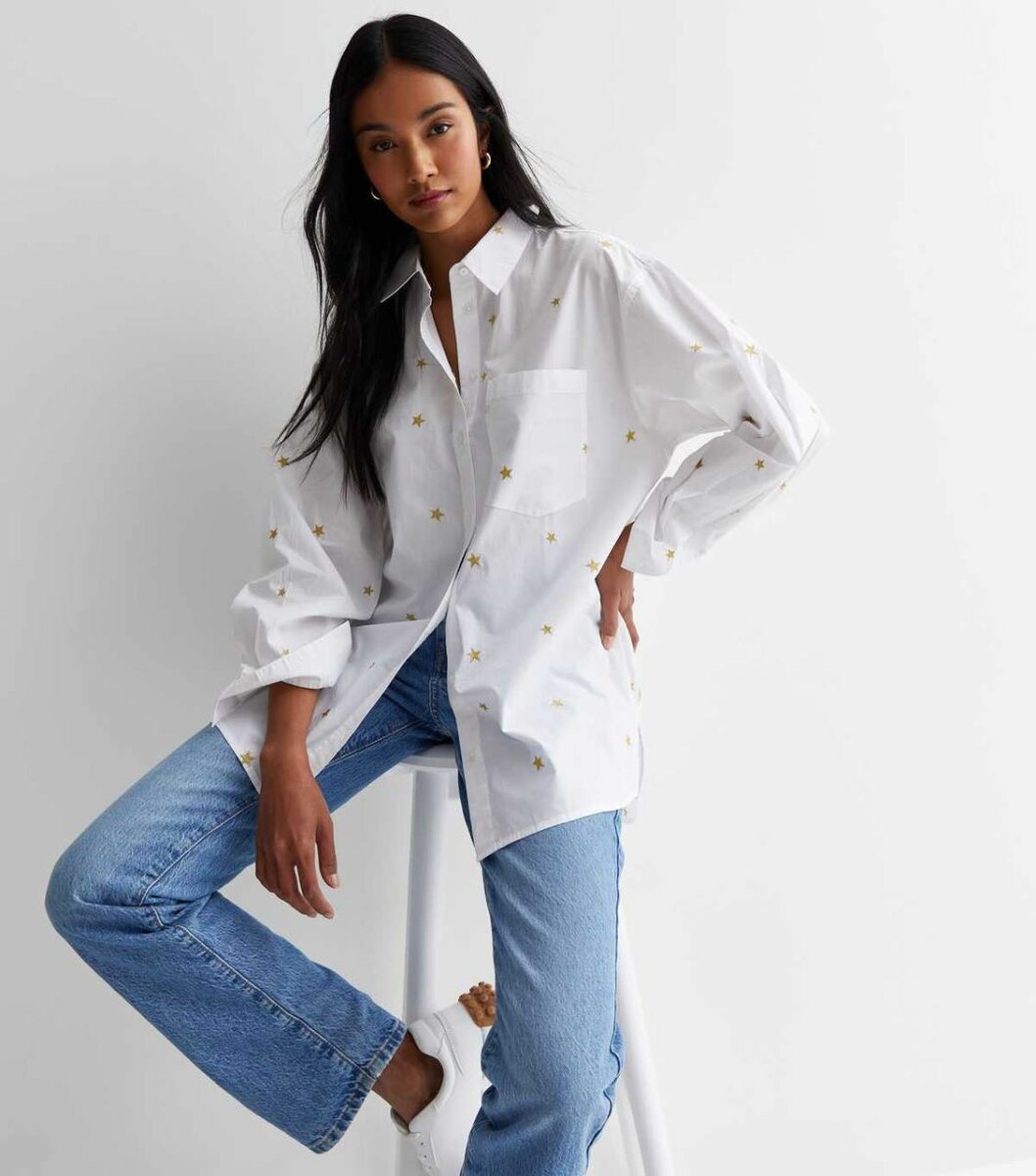 White oversized shirt