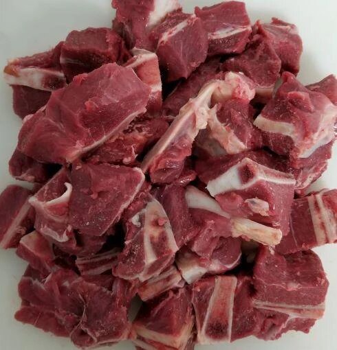 Bone in cow meat