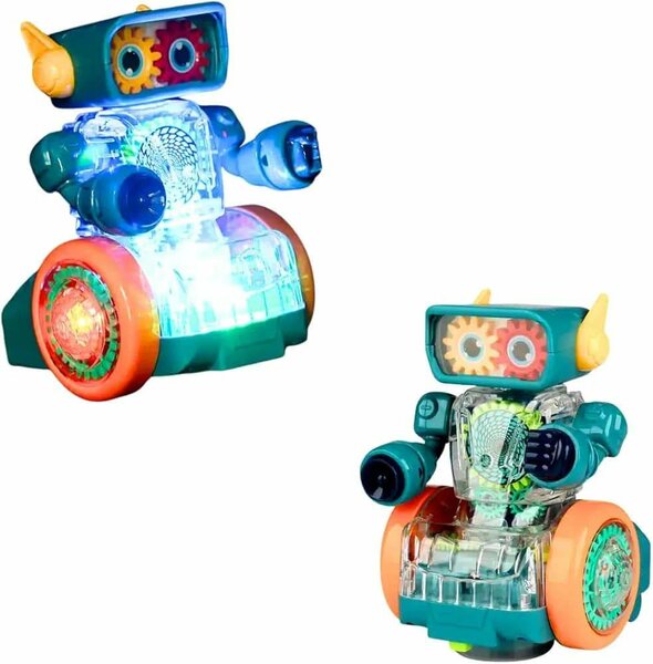 Jouet robot rotatif VikriDA | Engrenage transparent électriq