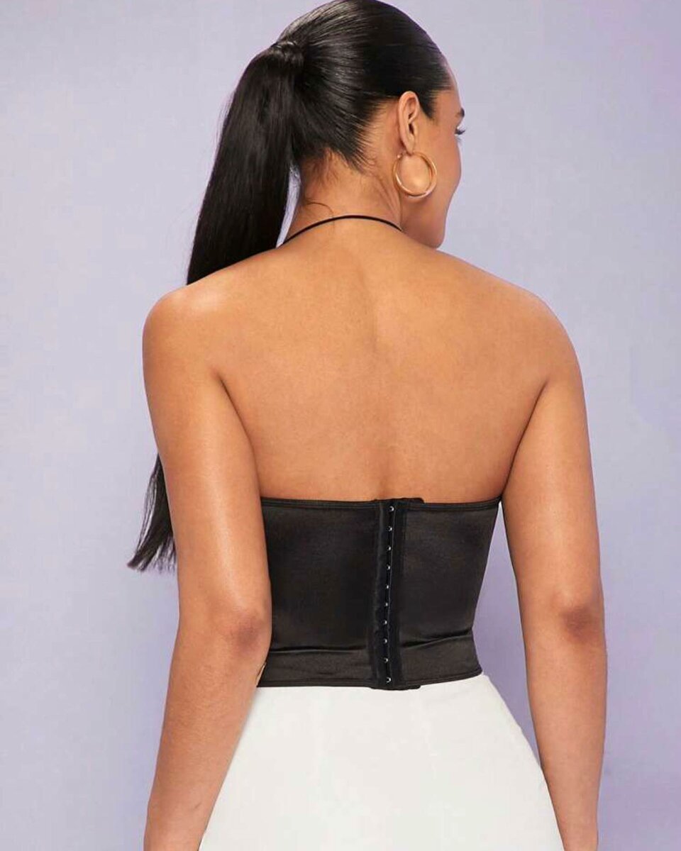 SHEIN BAE Lace Trim Bustier Cami Top