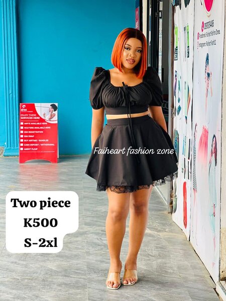 Set of beautiful women's clothing (top and bottom) black